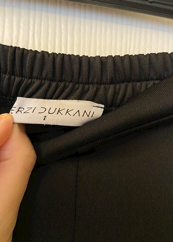 Terzi Dükkanı Scuba 
Siyah Salaş Midi Kadın Kumaş Pantolon - Görsel 3