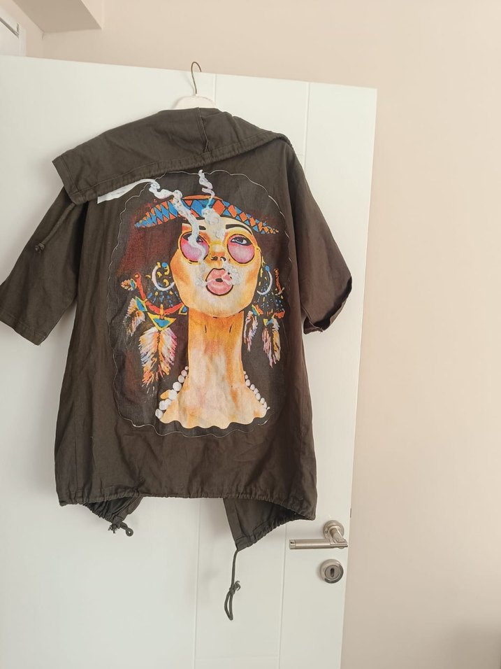 Bohem Midi Keten Ceketi - Görsel 3