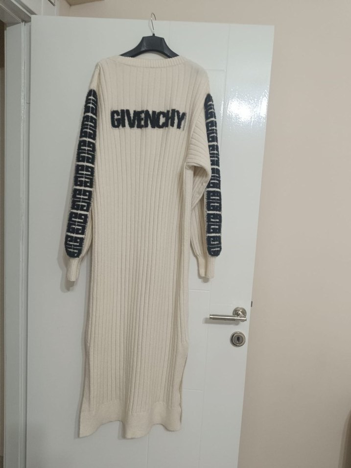 Givenchy Uzun Kollu Beyaz Triko Elbise - Görsel 5