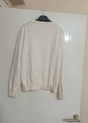 Nakışlı Beyaz Kadın Triko Kazak - Görsel 5