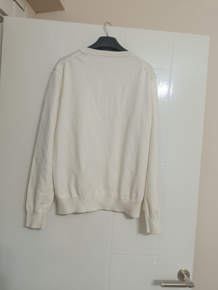 Nakışlı Beyaz Kadın Triko Kazak - Görsel 5