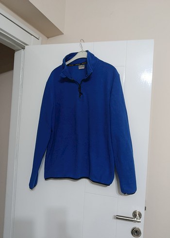 Mavi Fermuarlı Erkek Polar Sweatshirt - Görsel 2