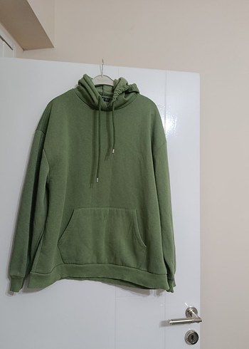 Kadın Yeşil Kapüşonlu Sweatshirt - Görsel 3