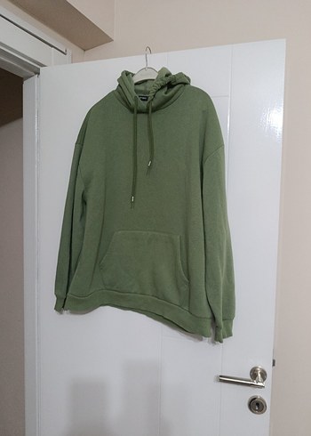 Kadın Yeşil Kapüşonlu Sweatshirt - Görsel 5