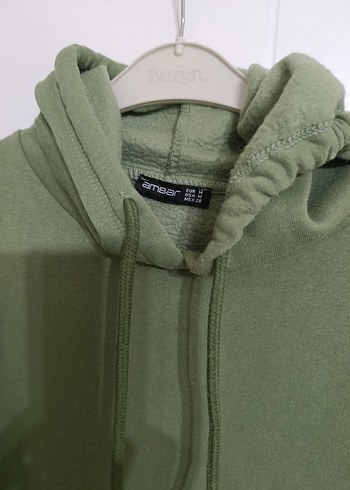 Kadın Yeşil Kapüşonlu Sweatshirt - Görsel 4