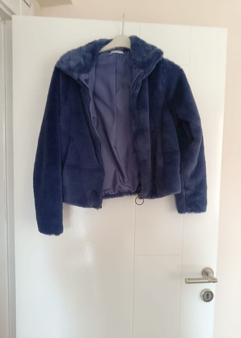 l Beden mavi Renk lacivert Kürklü Midi Normcore mont