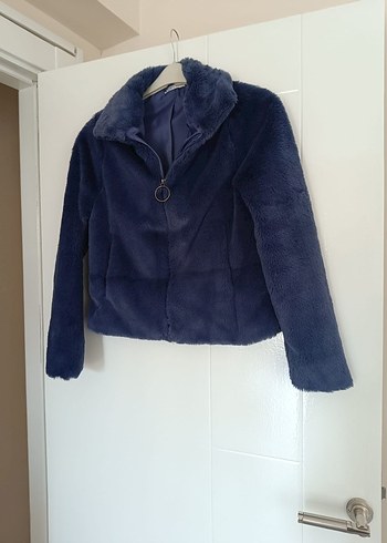 lacivert Kürklü Midi Normcore mont