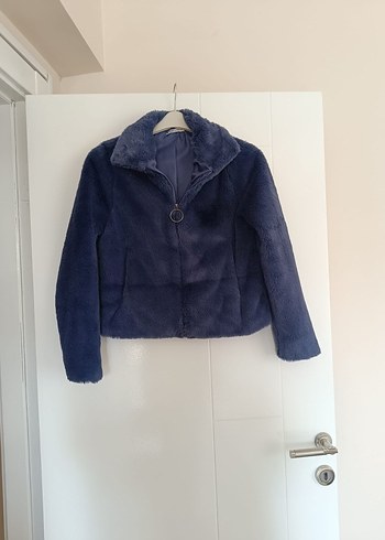 Diğer lacivert Kürklü Midi Normcore mont