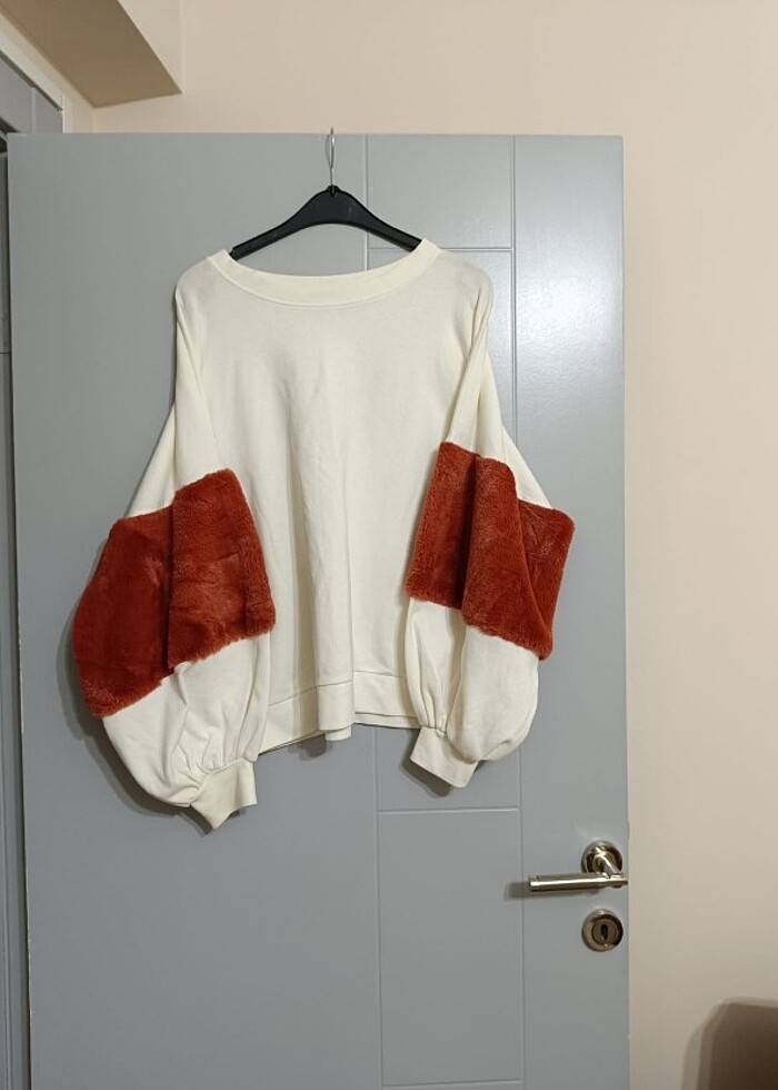 Sweatshirt oversize  balon kol - Görsel 4