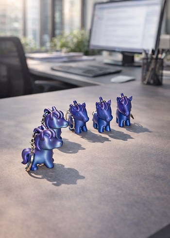 Mor Renkli Unicorn Aksiyon Figürleri - Görsel 2