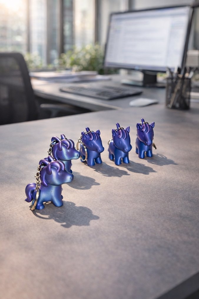 Mor Renkli Unicorn Aksiyon Figürleri - Görsel 2