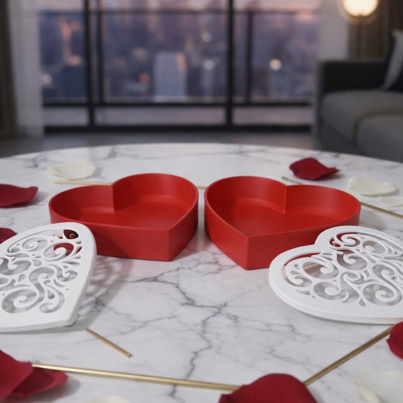 Kalp Şeklinde Renkli Hediye Kutuları - Görsel 2