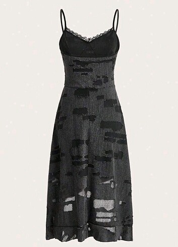 Sheinside SHEIN Ripped Goth Dress 