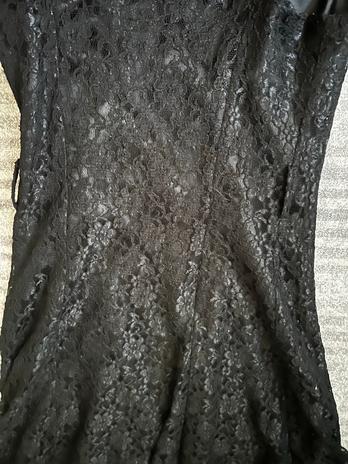 Siyah Dantel  Gösterişli Abiye Elbise - Görsel 4