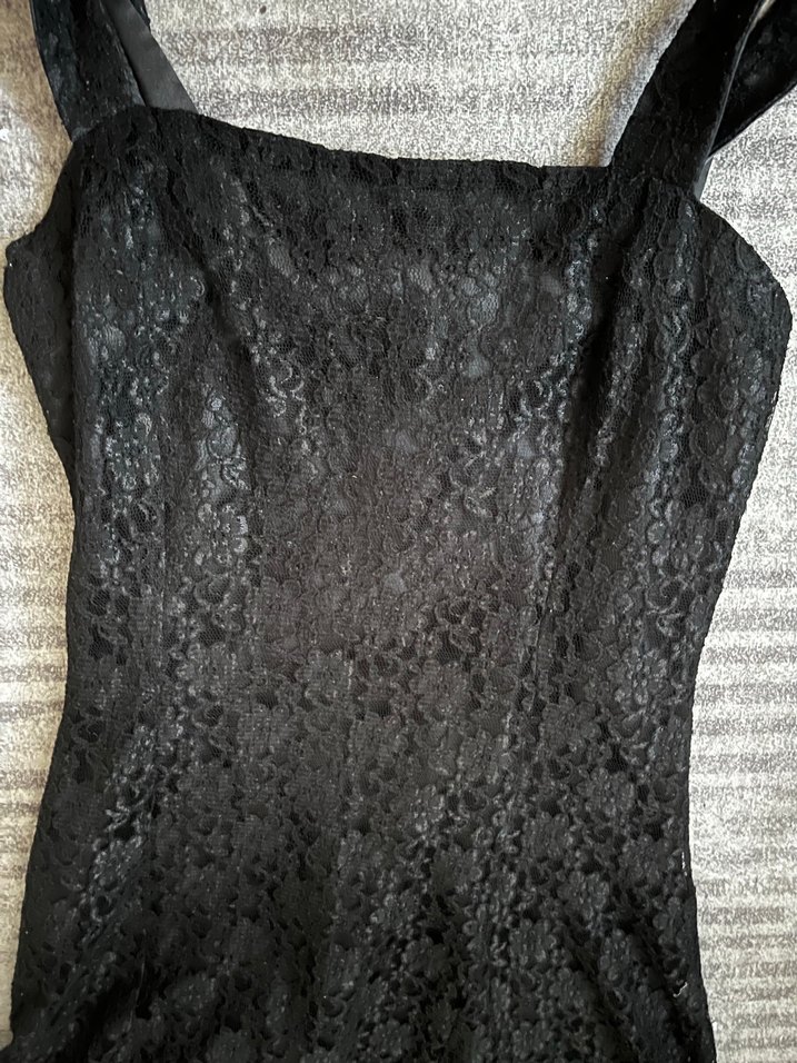 Siyah Dantel  Gösterişli Abiye Elbise - Görsel 2