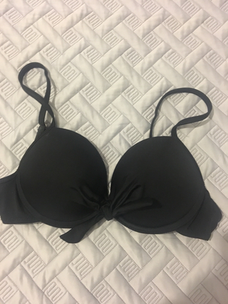 Penti push up siyah bikini üstü 