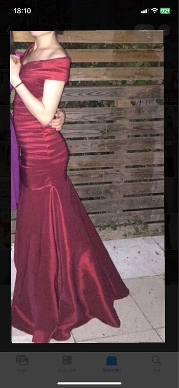 Diğer Bordo balık model elbise