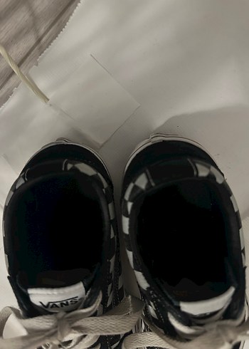 Unisex Cocuk Vans Siyah Beyaz Kareli Spor Ayakkabı - Görsel 4