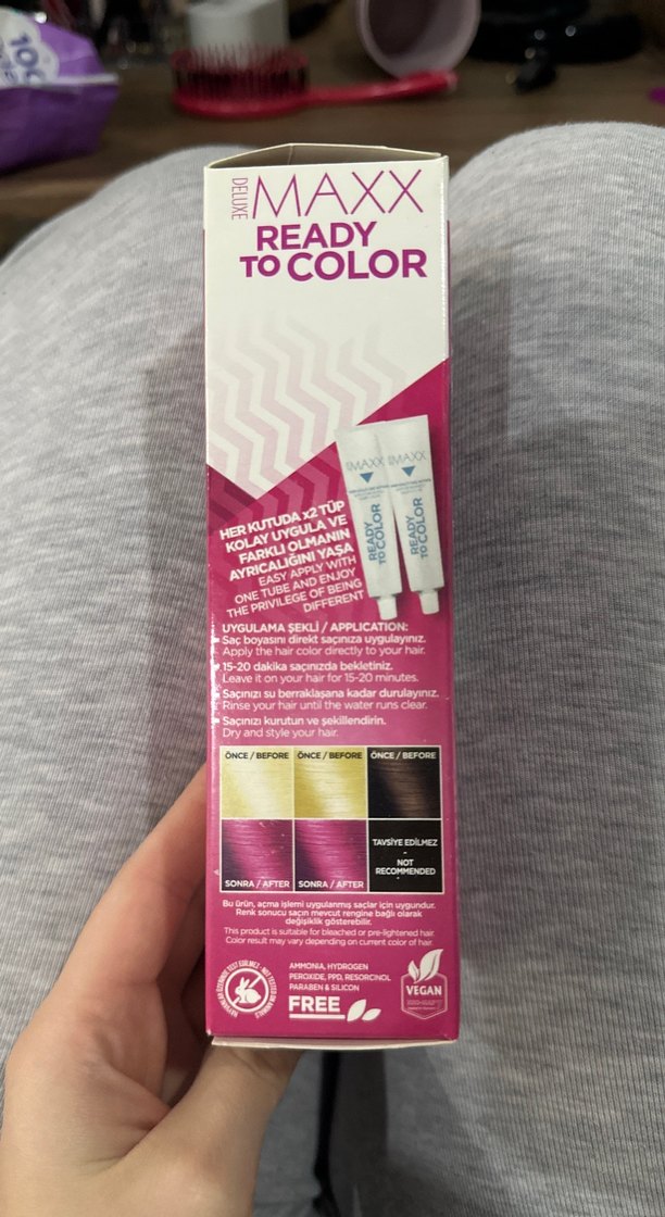 Maxxx Deluxe Yarı Kalıcı Saç Boyası - Rosa - Görsel 3