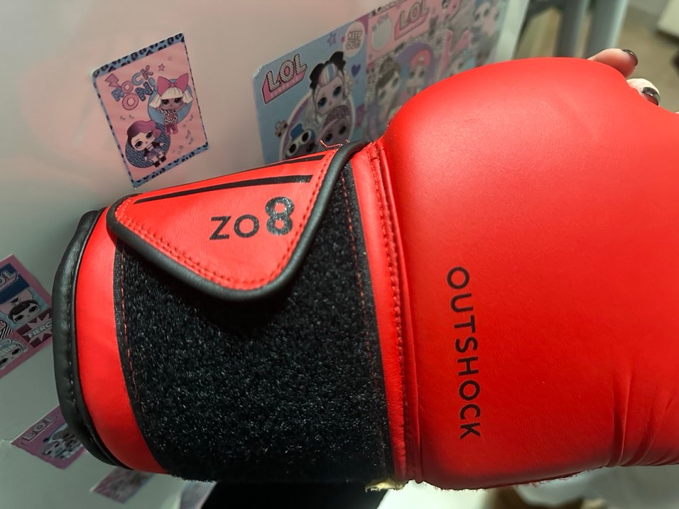 Deri Kırmızı Erkek Boks Eldiveni 8oz - Görsel 2