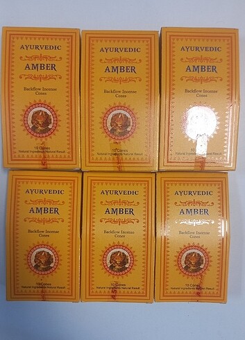 Amber geri akış tütsü 6 adet
