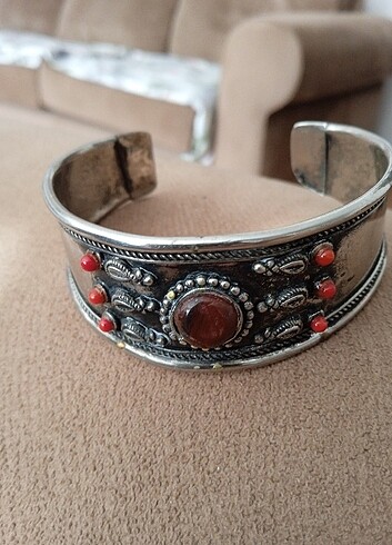Vintage Tibet manşet kelepçe bileklik 