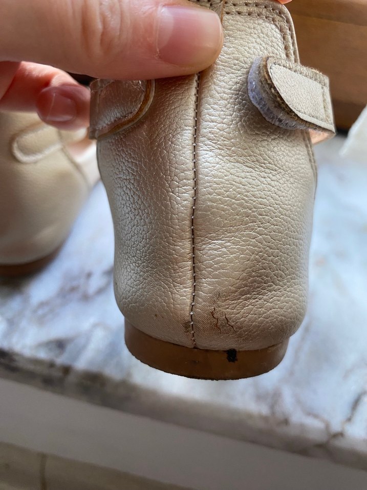 Kız Çocuk Bej Fiyonklu Babet Ayakkabı - Görsel 3