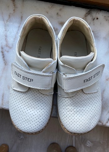 Beyaz Erkek Çocuk Özel Gün Ayakkabısı Velcro - Görsel 4