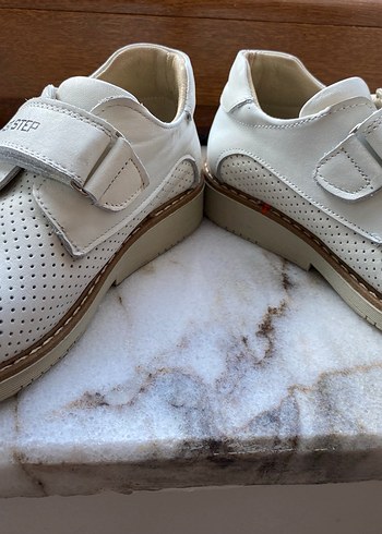 Beyaz Erkek Çocuk Özel Gün Ayakkabısı Velcro - Görsel 5