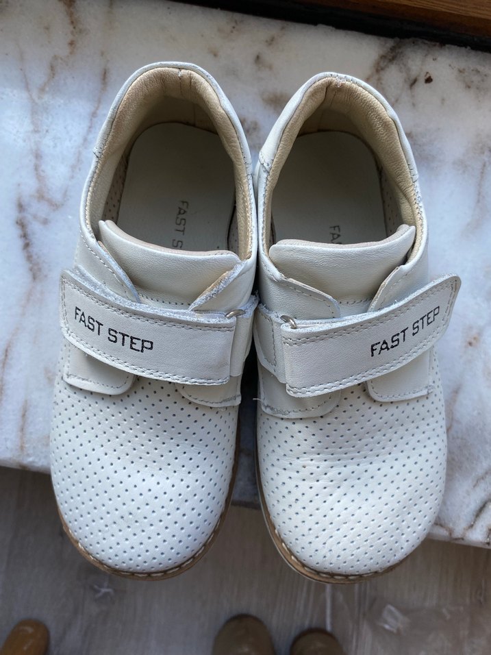 Beyaz Erkek Çocuk Özel Gün Ayakkabısı Velcro - Görsel 4