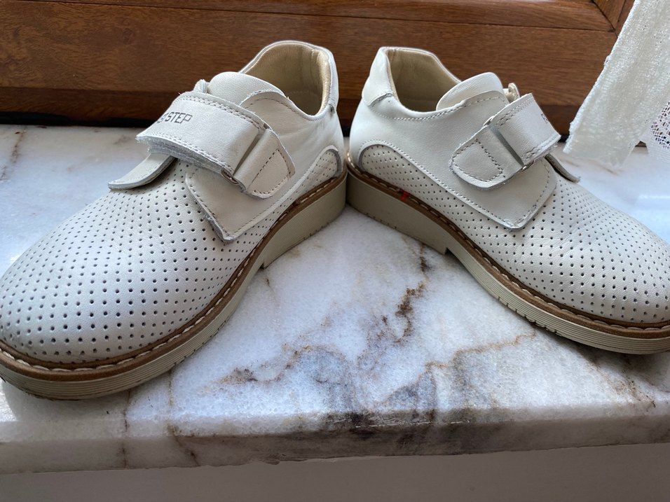 Beyaz Erkek Çocuk Özel Gün Ayakkabısı Velcro - Görsel 5
