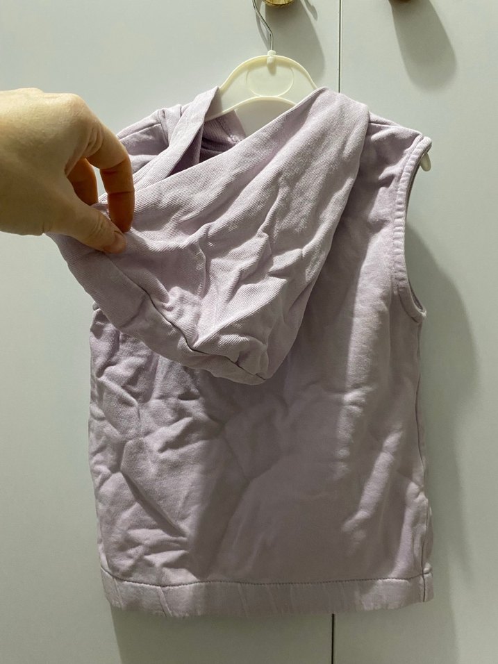 Kız Çocuk Kapüşonlu Fermuarlı Yelek - Görsel 3