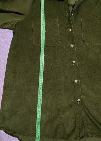 Düğmeli Keten Kadın Gömlek - Görsel 2