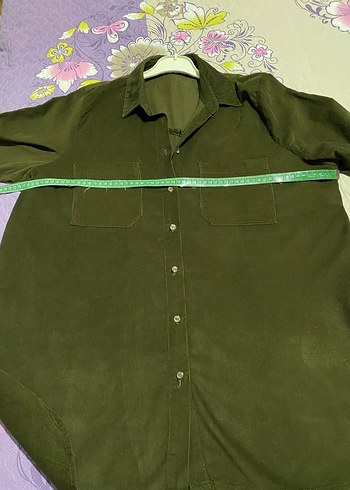 Düğmeli Keten Kadın Gömlek - Görsel 3