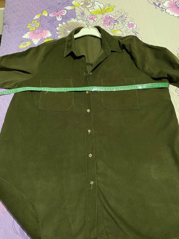 Düğmeli Keten Kadın Gömlek - Görsel 3