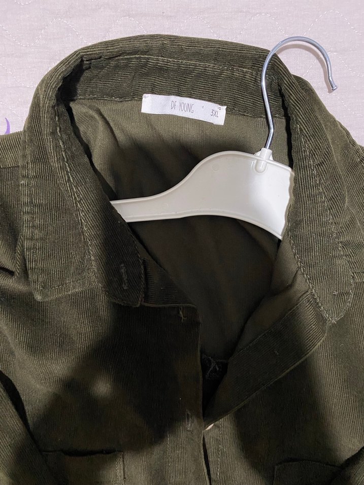 Düğmeli Keten Kadın Gömlek - Görsel 4