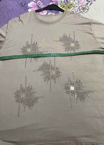 Uzun Kollu Gri Kadın Tişört - Görsel 2