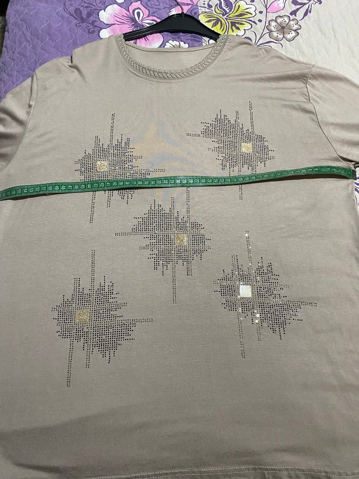 Uzun Kollu Gri Kadın Tişört - Görsel 2