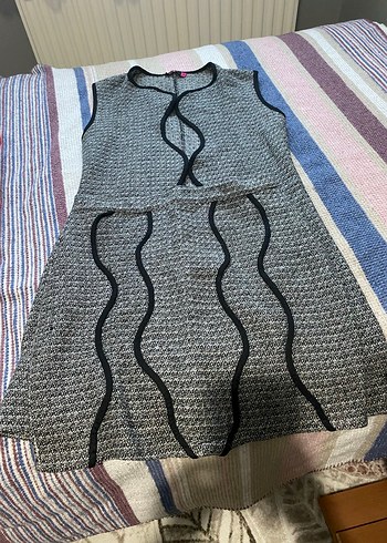 Gri Örgü etekli takım - Görsel 2