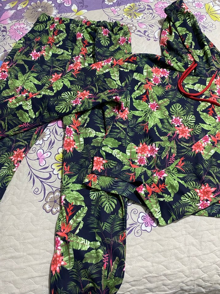 Renkli Çiçek Desenli Kapüşonlu bayanTakım sıfır - Görsel 4