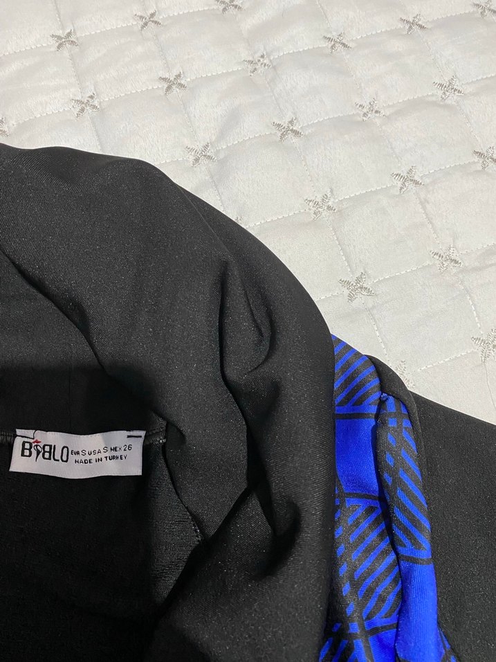 Siyah Ekose Desenli Kadın Tunik - Görsel 3