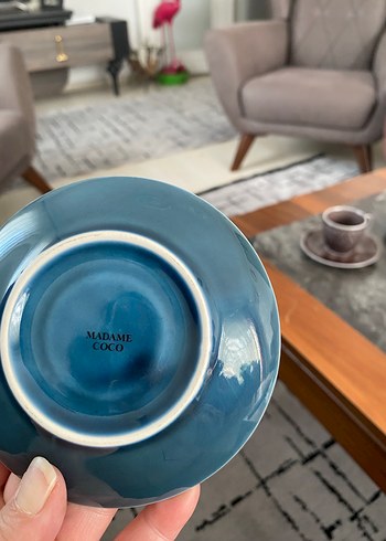 Çok Renkli porselen Kahve Fincanları ve Tabağı Seti - Görsel 4