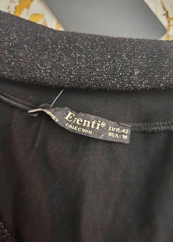 Siyah Mini V Yaka Kadın Bluz - Görsel 2