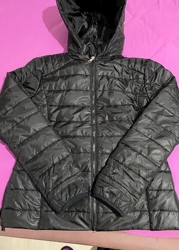 Siyah Fermuarlı Kadın Mont - Görsel 2