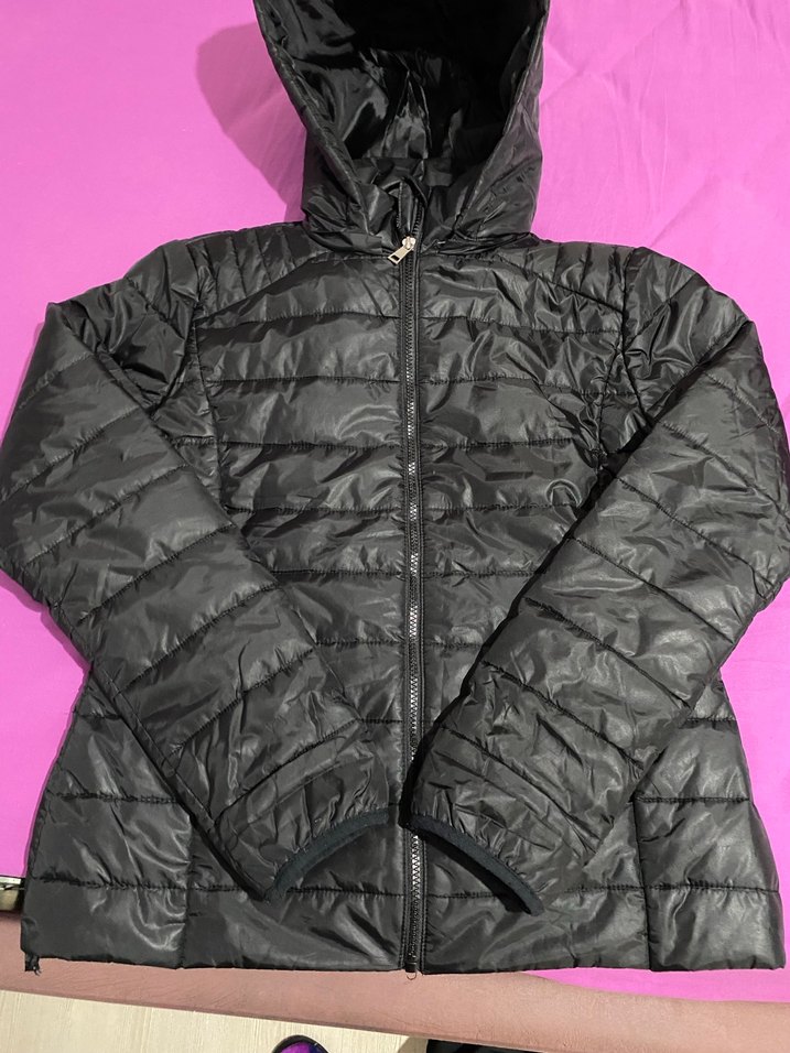 Siyah Fermuarlı Kadın Mont - Görsel 2