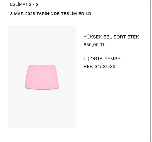 Zara Şort Etek