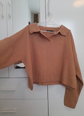 Camel polo yaka salaş kazak