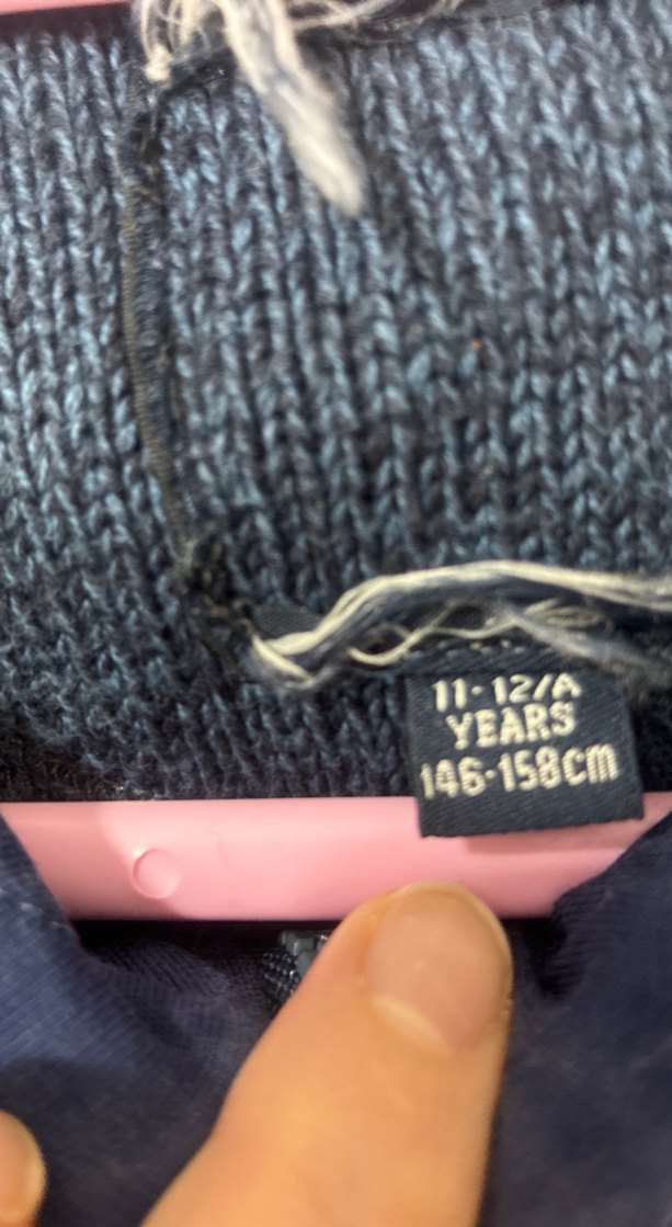 Kapüşonlu Erkek Çocuk Mavi Örgü Mont - Görsel 3