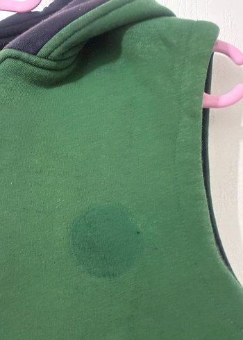 Erkek Çocuk Yeşil Fermuarlı Kapüşonlu Yelek 8 numara beden - Görsel 2