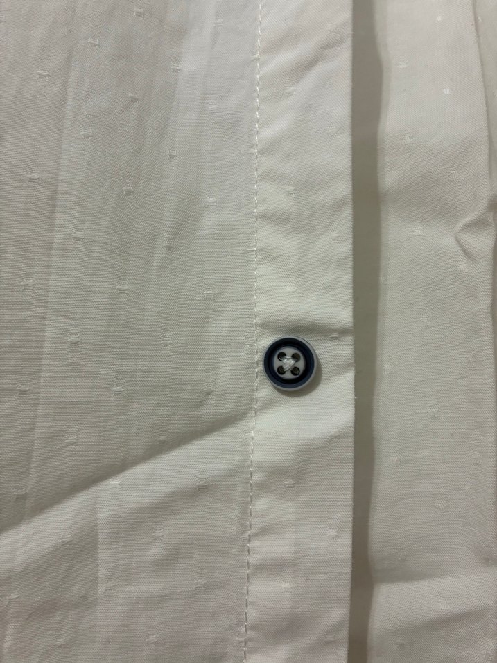 Beyaz Pamuklu Kısa Kollu Erkek Gömlek - Görsel 3